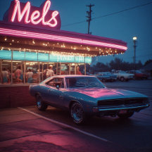 1969 Dodge Charger at Retro Neon Diner