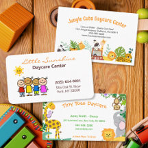 Child Daycare Childcare Service Business Cards