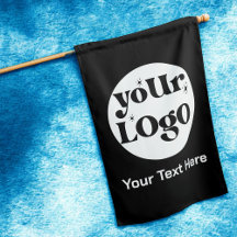 Minimalist Logo and Text Business Flag