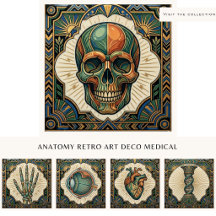 Anatomy Retro Art Deco Medical 