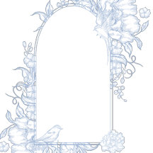 Elegant Blue Floral Open House
