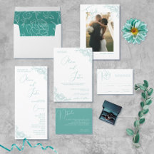 Turquoise Peony Elegance Wedding