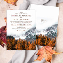 Fall Terracotta Rust Forest Wedding Collection