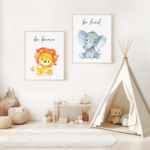 Jungle Animals and Quotes Nursery Prints