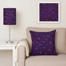 Dark Botanical Burgundy Jewel Tone Foliage Pattern