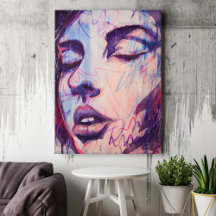 Colorful Graphic Woman Street Art