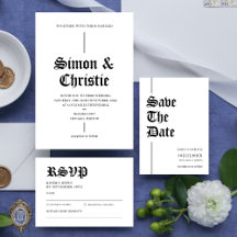 Vintage Retro Minimalist Wedding Suites