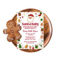 Santa Baby Red And Green Baby Shower Collection