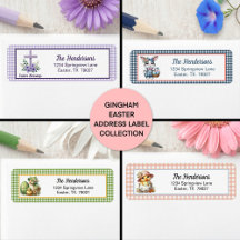 Plaid Perfection Easter Address Label Collection