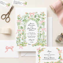 Sage Green Blush Watercolor Rococo Garden Wedding