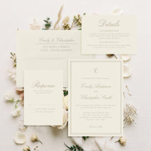 Elegant Classic Ivory Old Money Wedding Suite