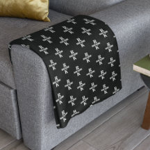 Black and White selection of Fleece Blankets