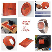 Cherry Wood Texture Custom Typography