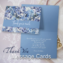 Thank You Message Cards, Floral Designs