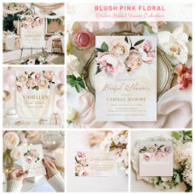 Blush Pink Floral Garden Bridal Shower Collection