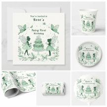 Enchanted Green Fairy First Birthday 