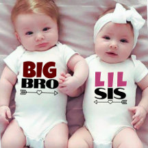 Matching Siblings Bodysuit and Tshirts
