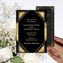 Art Deco Glam Vintage Wedding Invite Collection