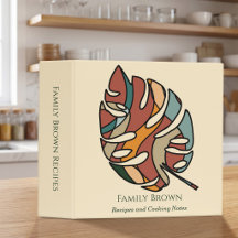 Serene Savanna Boho Mid Century Recipe Binders