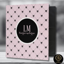 Elegant Minimalist Pink & Black Bow Collection