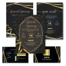Gold and Black Grand opening Corporate Event Suite