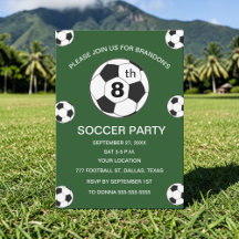 8th Birthday Soccer Football Kids party