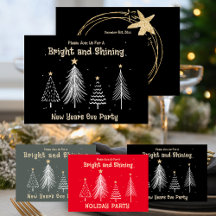 Bright & Shining Christmas Party Invitations 