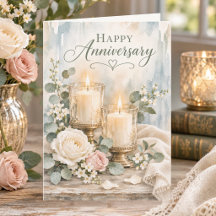 ROMANITC BOTANICAL WEDDING ANNIVERSARY CARDS