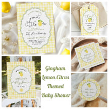 Gingham Lemon Citrus Baby Shower