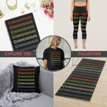 Simple Chihuahua word in retro colors