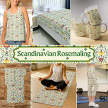 Scandinavian Rosemaling Floral Monogram Pattern