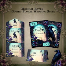 Moonlit Raven  | Gothic Floral Wedding Suite.