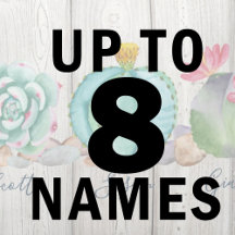 Succulent Family (up to 8 names)