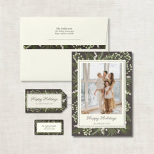 Elegant Mocha Botanical Holiday Collection