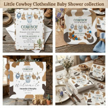 Little Cowboy Clothesline Baby Shower