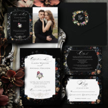 Fine Art Black Floral Calligraphy