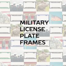 Military License Plate Frames