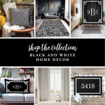 Black and White Home Decor Collection