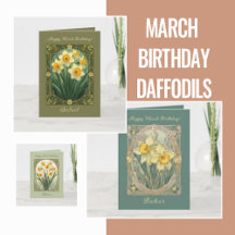MARCH BIRTHDAYS DAFFODILS AND JONQUILS