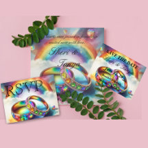 Gay Marriage Ceremony Rainbow Rings