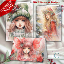 Whimsical Christmas Holiday Fairies
