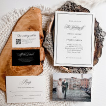 Classic Italian Elegance | Black and White Wedding