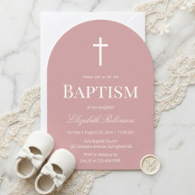 Elegant Dusty Rose Arch Baptism Collection 