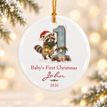 Personalized Baby's First Christmas Ceramic Orname
