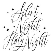 Silent Night, Holy Night Modern Holiday Typography