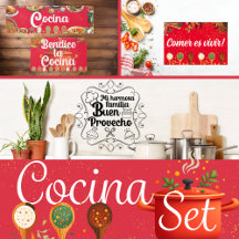 Cocina Amor: Bilingual Kitchen Decor Collection