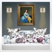 Floral Toile Decor Throw Pillows & Blankets