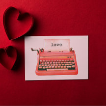 Retro Nostalgic Valentine's Day Typewriter