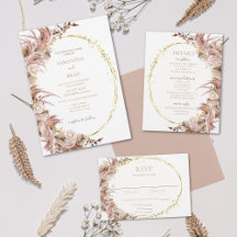 Boho Pampas Grass Wedding Collection
