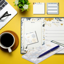 Navy Blue and Gold Coordinated Office Stationery